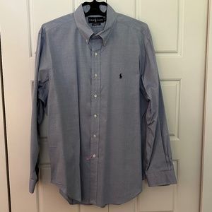 Ralph Lauren Classic Fit Men's Solid Long Sleeve Button-down Dress Shirt